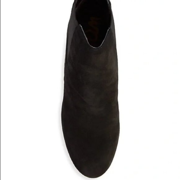 Sam Edelman - Case Booties -  Black Suede Chelsea booties Block heels - size 9 - Picture 3 of 4